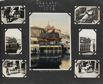 (CHINA) An American sailors tour album with more than 840 photographs, approximately half depicting a range of unusual subjects in Hon